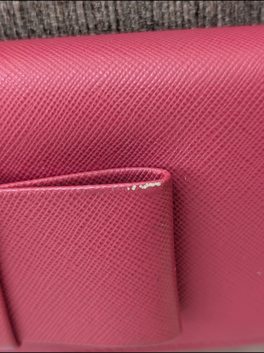 Prada Pink Saffiano Leather Bow Continental Wallet with COA EUC - Picture 2 of 11